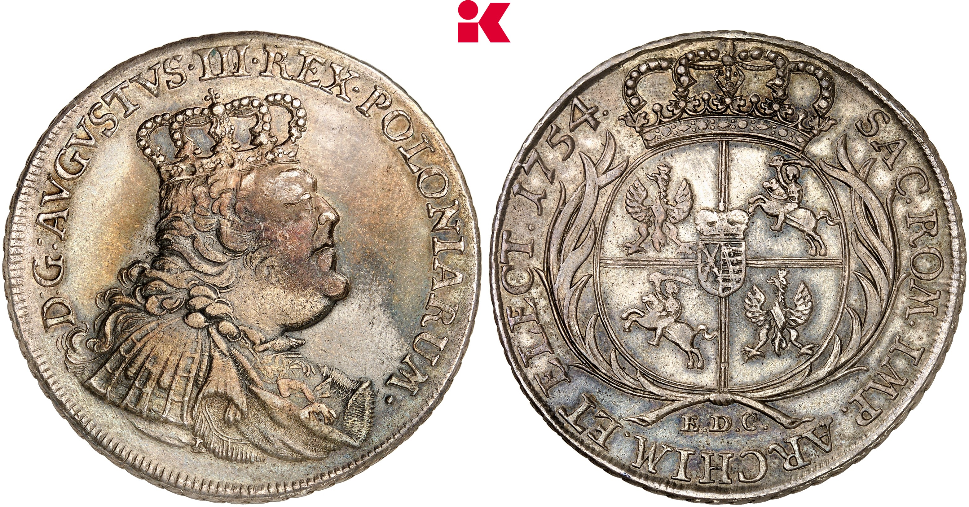 SACHSEN Friedrich August II., 1733-1763. Banco-Taler 1754, 1755 (2x), alle Münzstätte Leipzig,