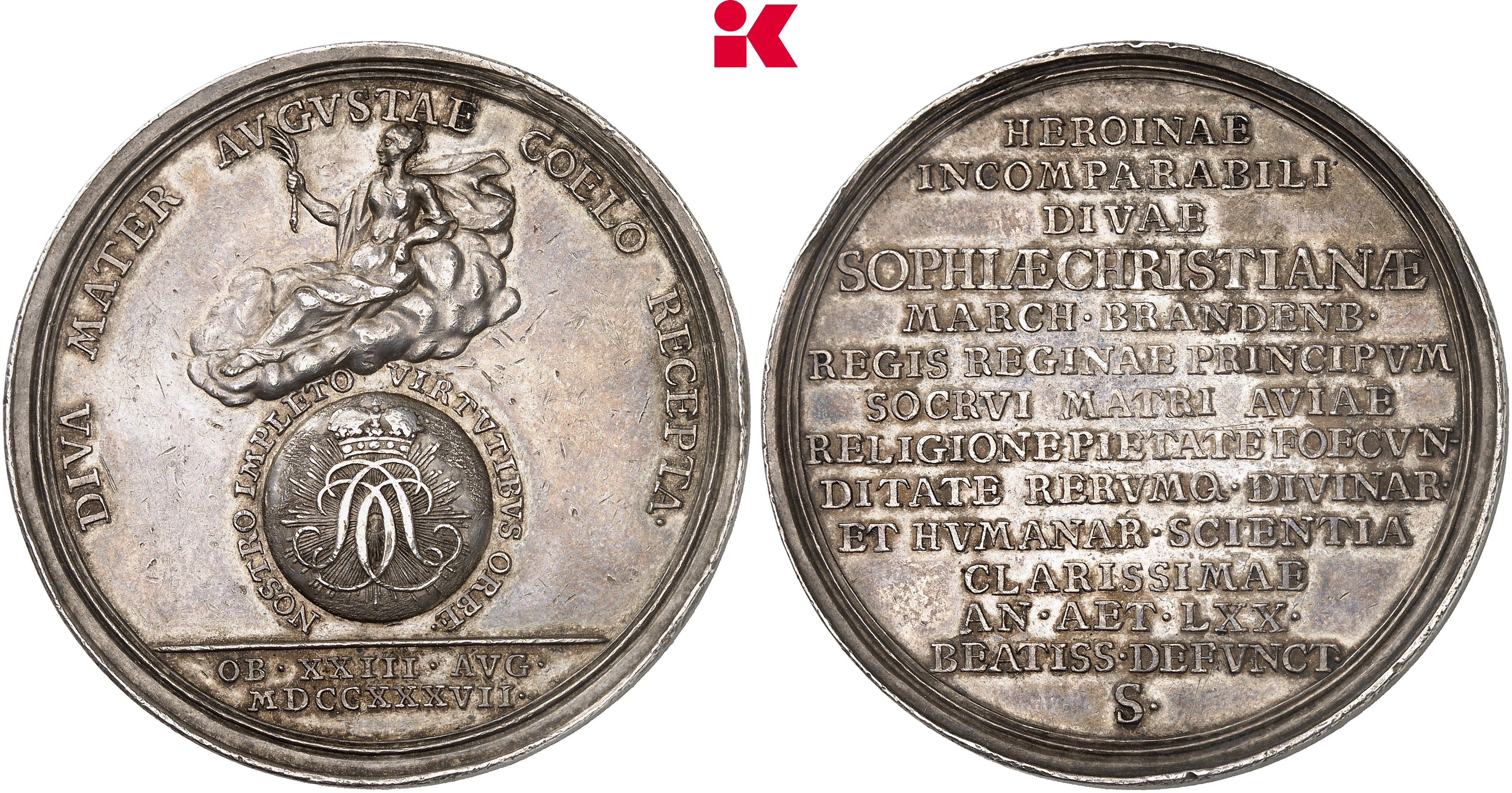 DÄNEMARK KÖNIGREICH Christian VI., 1730-1746. Silbermedaille 1737,