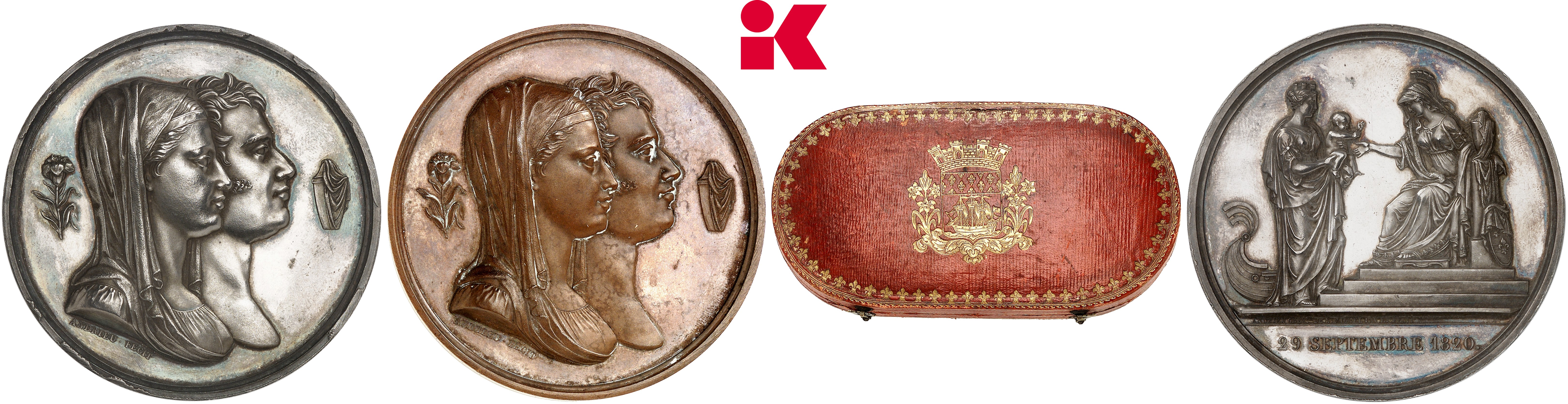 FRANKREICH KÖNIGREICH Louis XVIII, 1814, 1815-1824. Silbermedaille 1820,