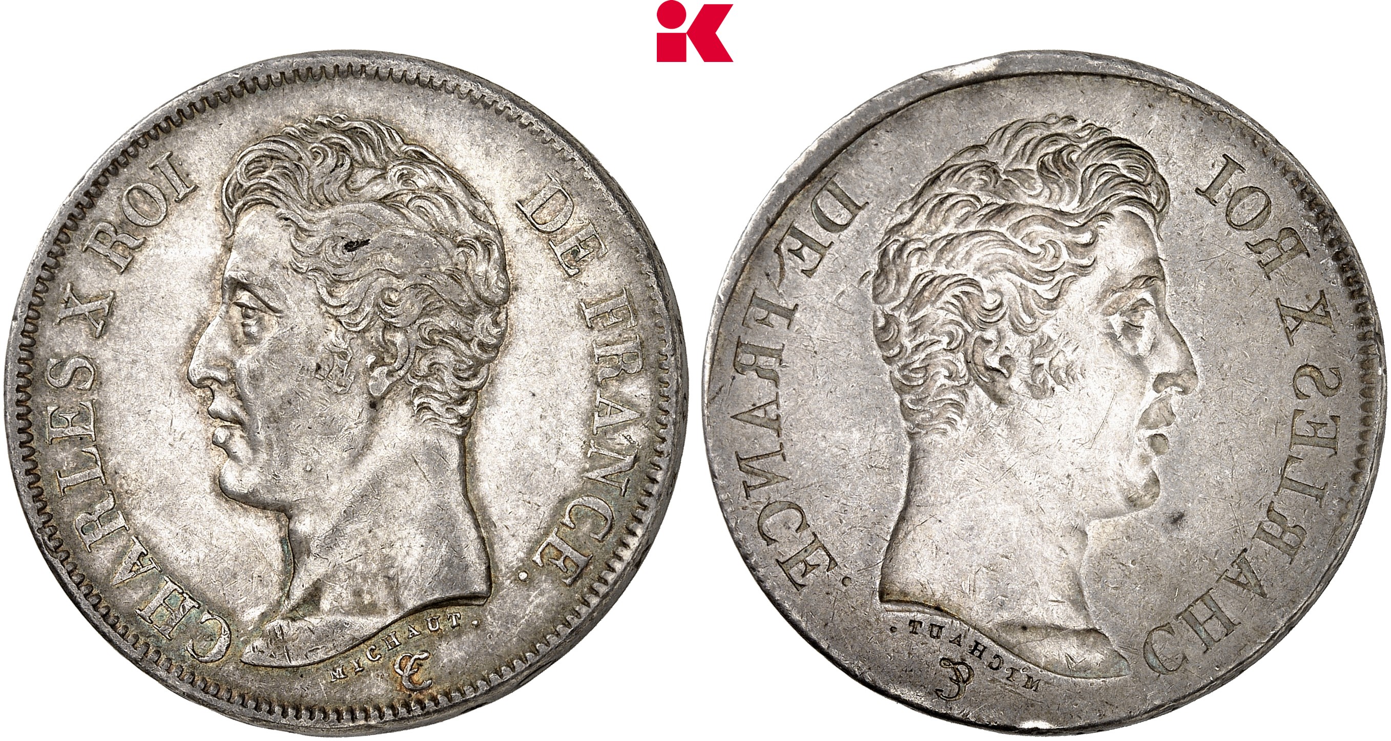 FRANKREICH KÖNIGREICH Charles X, 1824-1830. 5 Francs o. J.