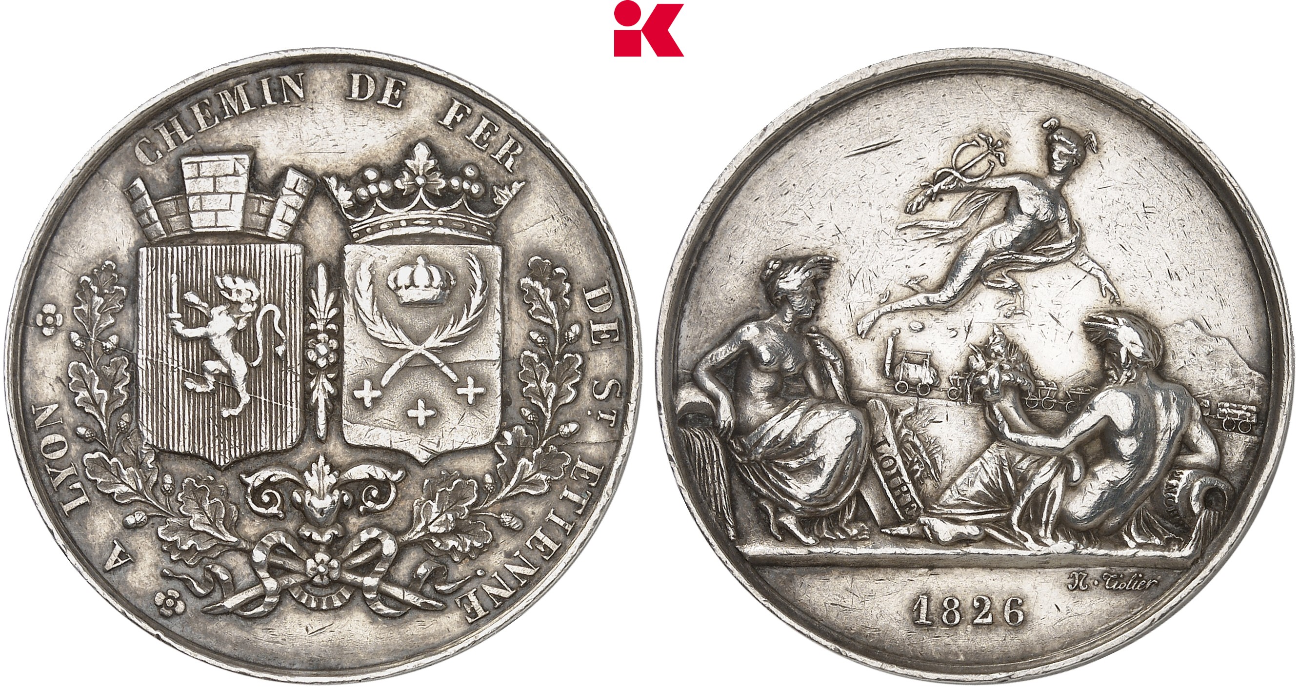 FRANKREICH KÖNIGREICH Charles X, 1824-1830. Silbermedaille 1826,