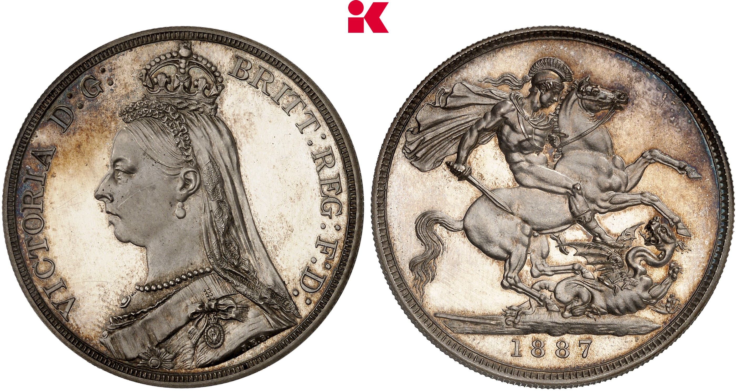 GROSSBRITANNIEN / IRLAND ENGLAND Victoria, 1837-1901. Crown 1887, London.