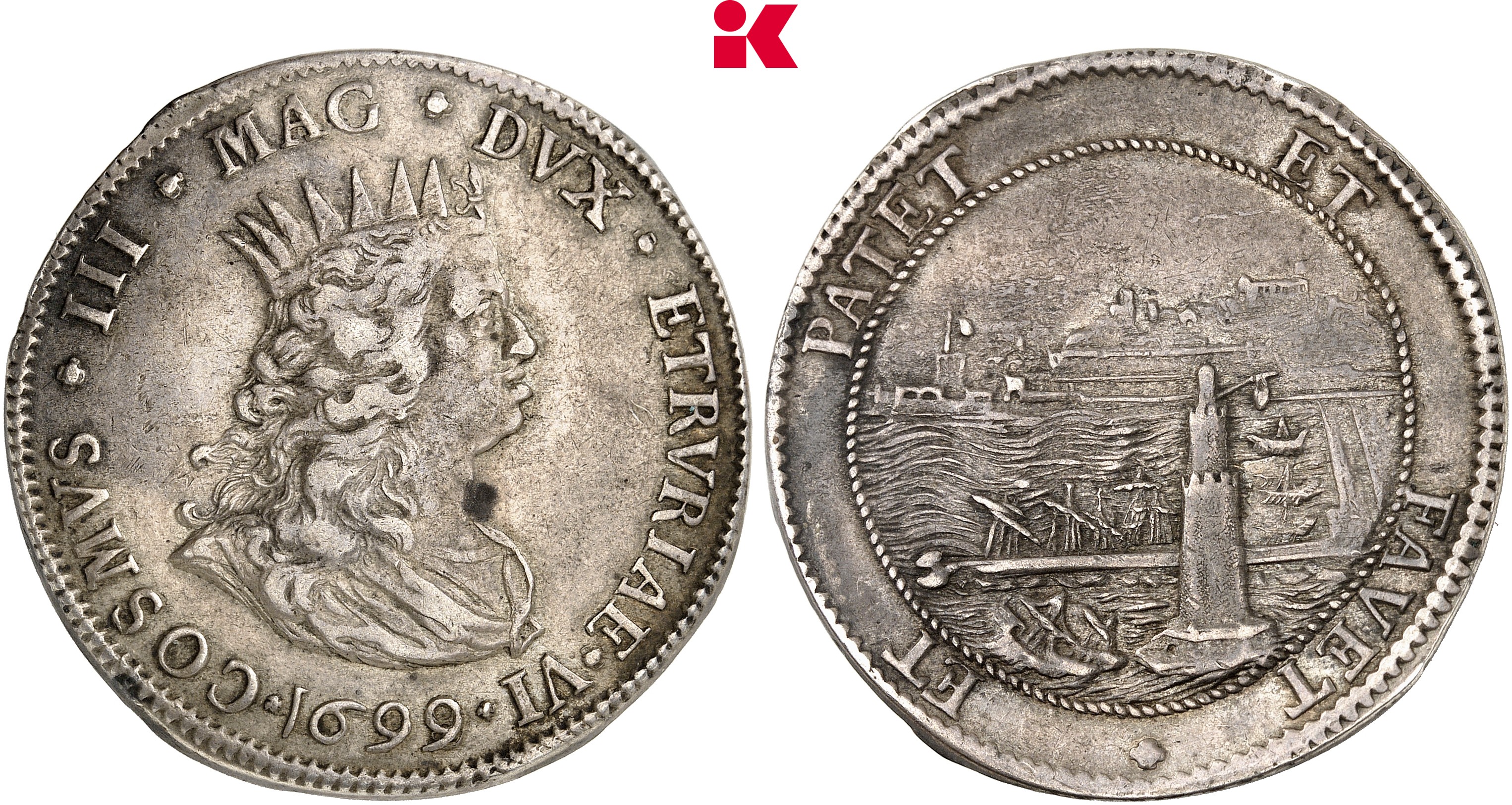 ITALIEN TOSKANA Cosimo III. Medici, 1670-1723. Tollero 1699, Livorno.