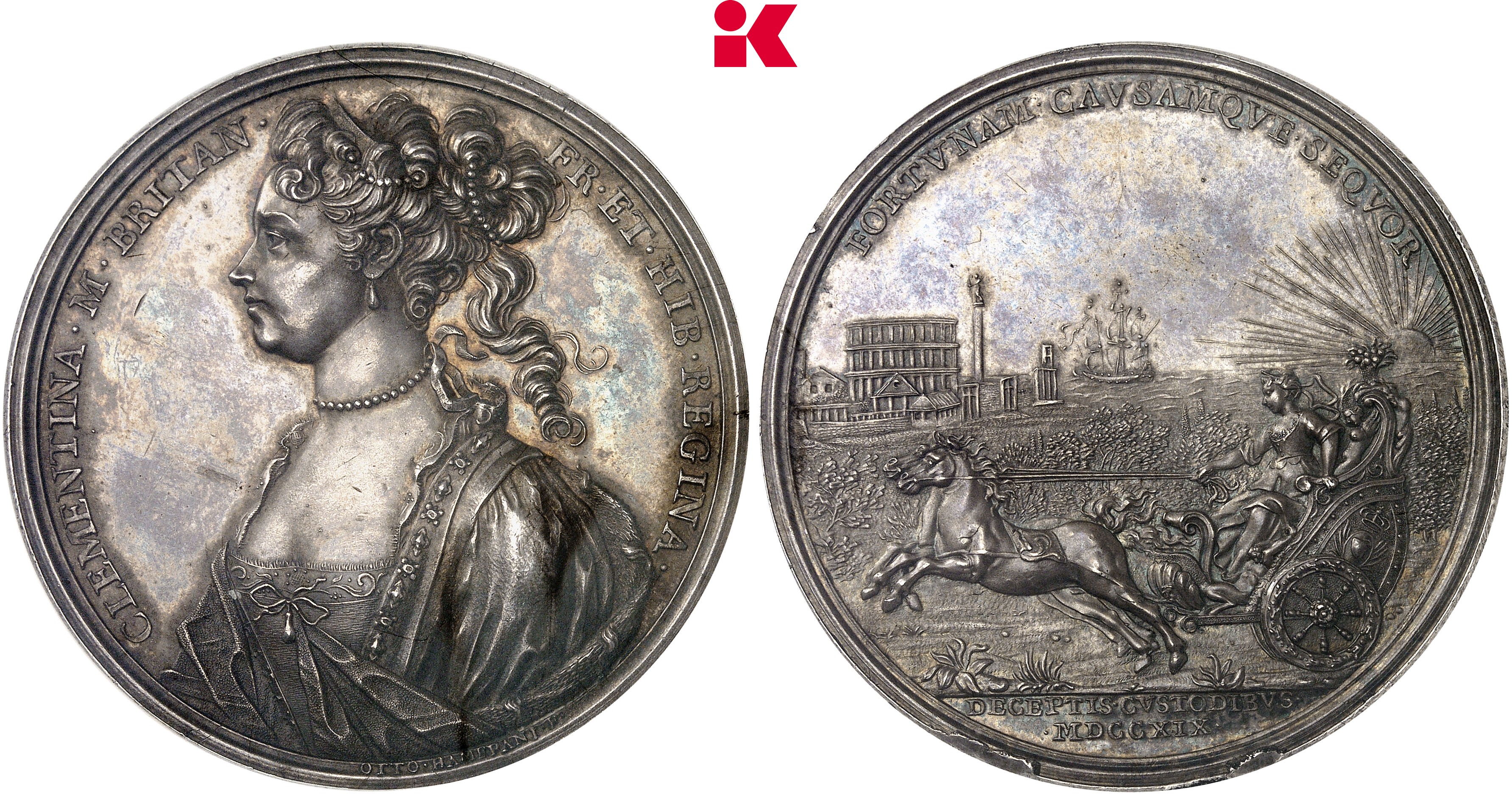 POLEN KÖNIGREICH August II., der Starke, 1697-1733. Silbermedaille 1719,