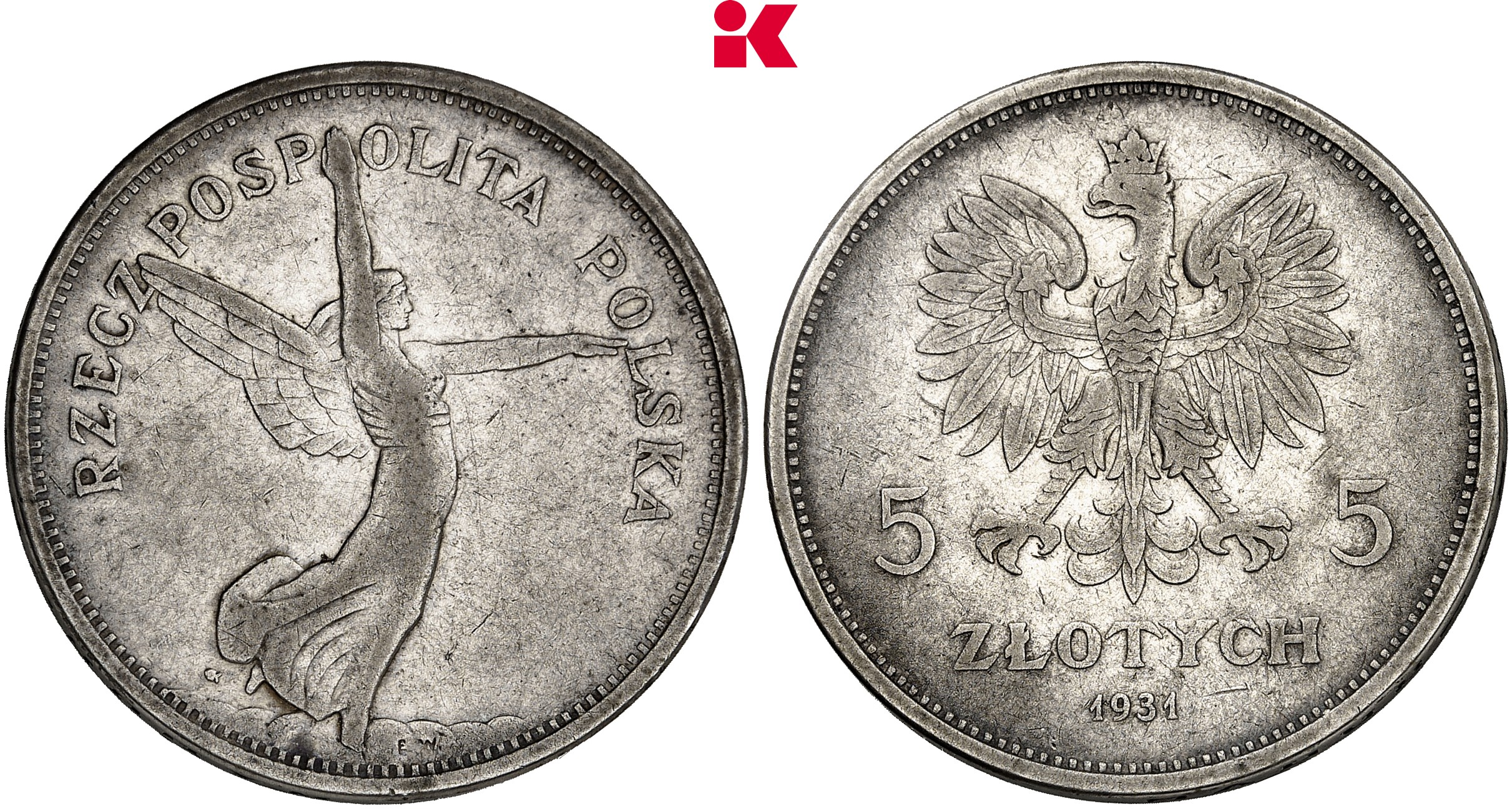 POLEN KÖNIGREICH Republik, 1919-1939. 5 Zlotych 1931, Warschau.