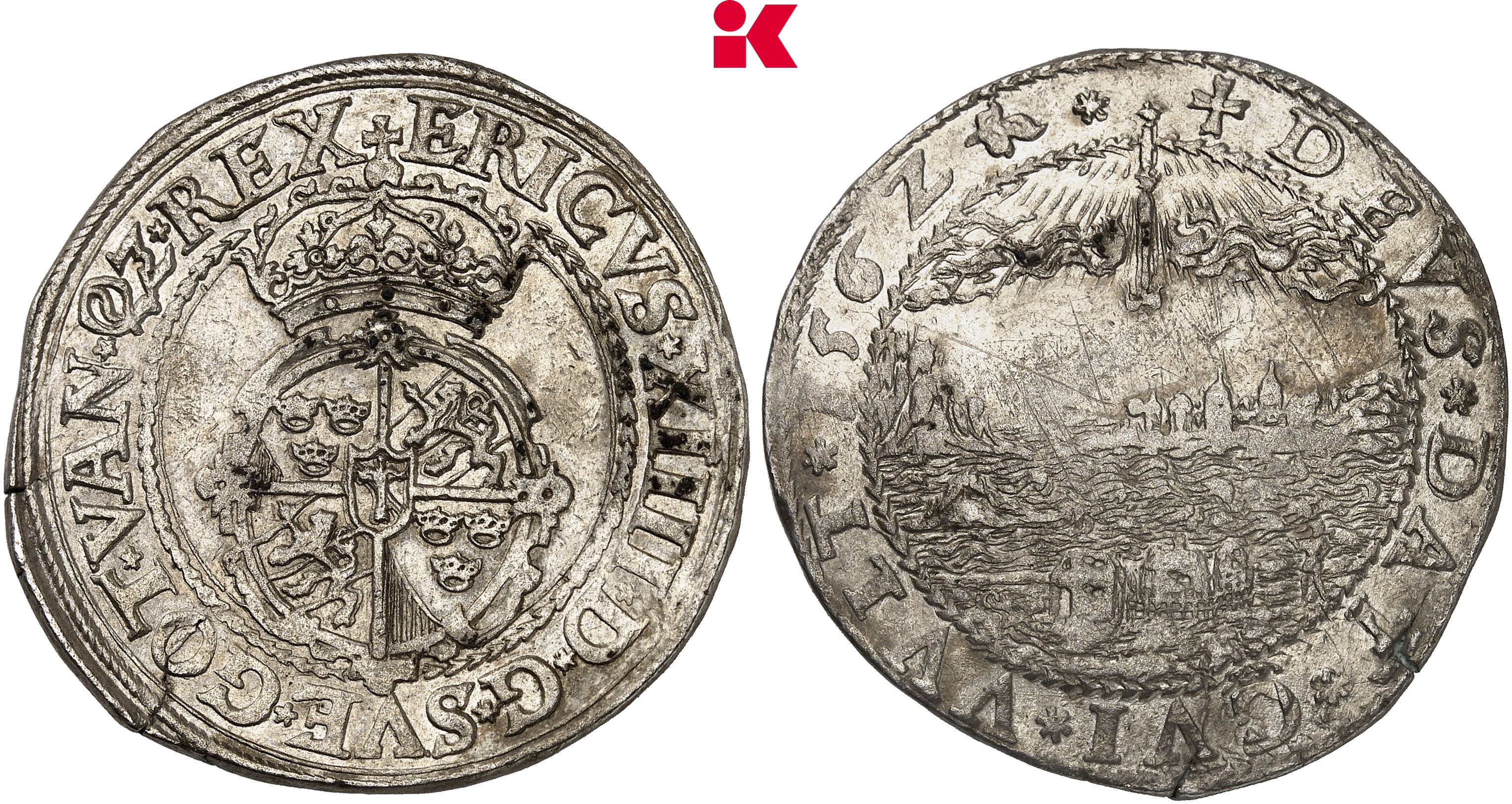 SCHWEDEN KÖNIGREICH Erik XIV., 1560-1568. 3 Mark 1562, Stockholm.