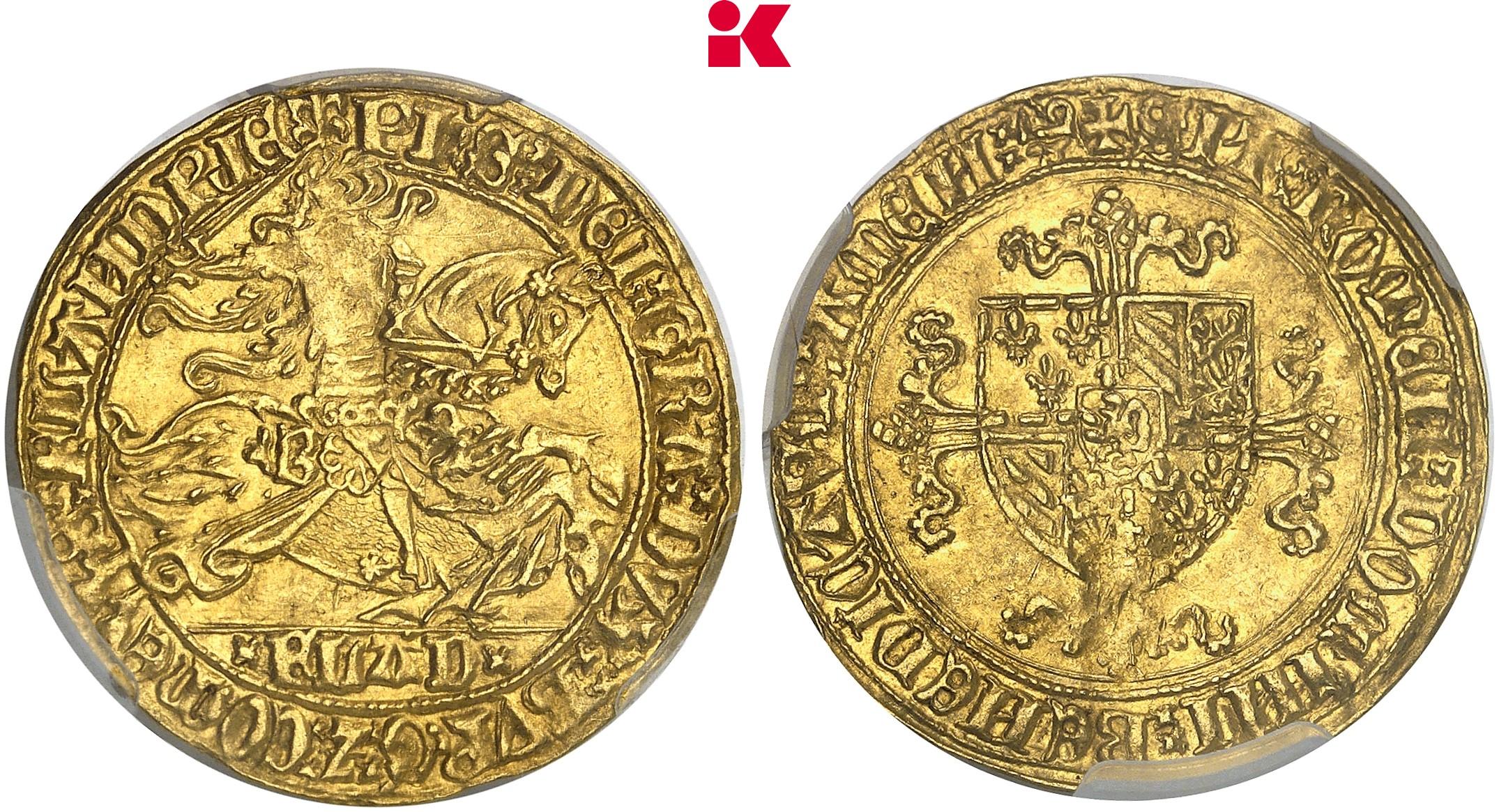 BELGIEN FLANDERN Philipp der Gute, 1419-1467. Cavalier d'or (Gouden Rijder) o. J. (1434-1447), Gent.