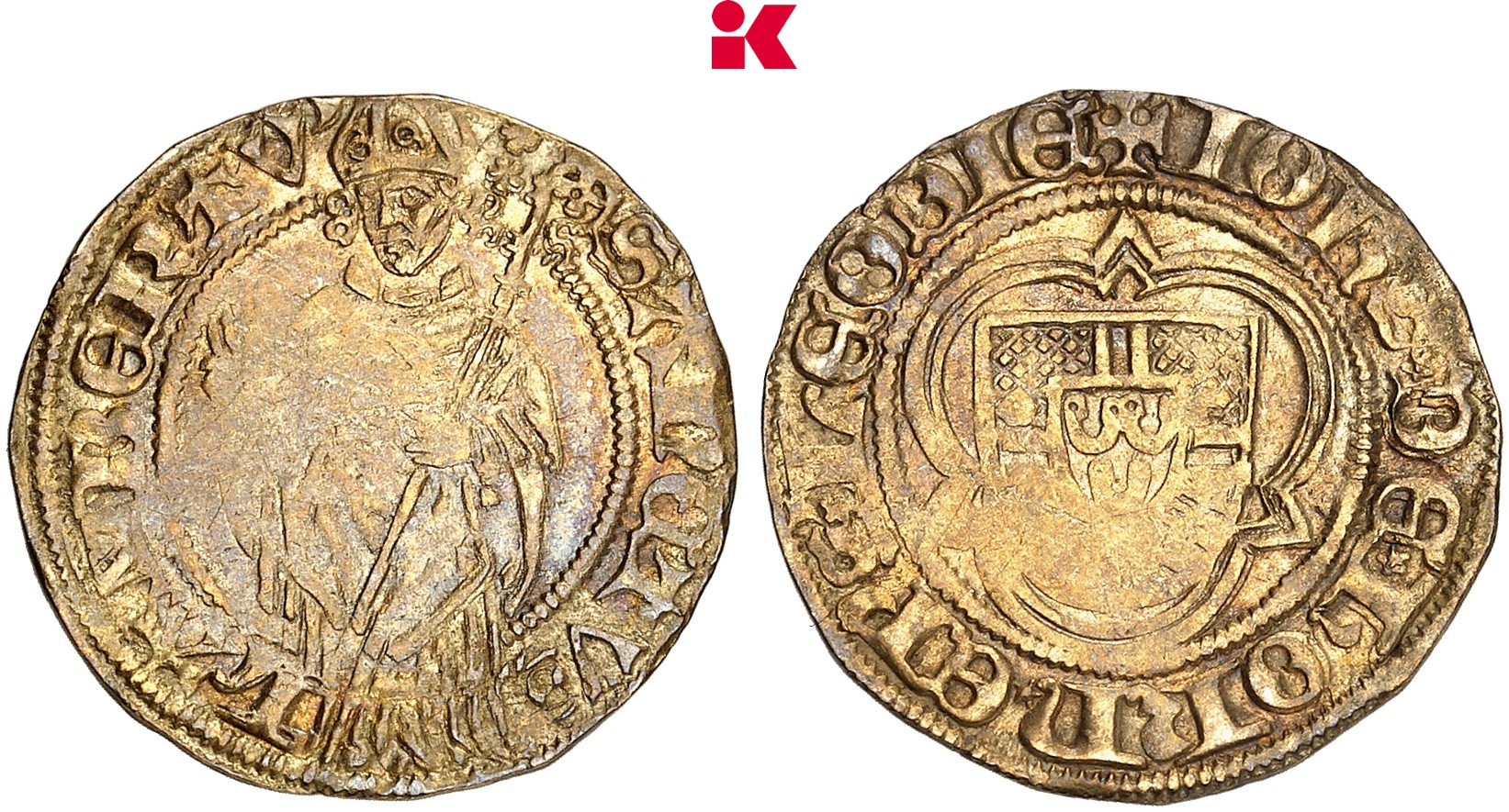BELGIEN LÜTTICH Johann von Hoorn, 1484-1505. Geringhaltiger Postulatsgoldgulden o. J.