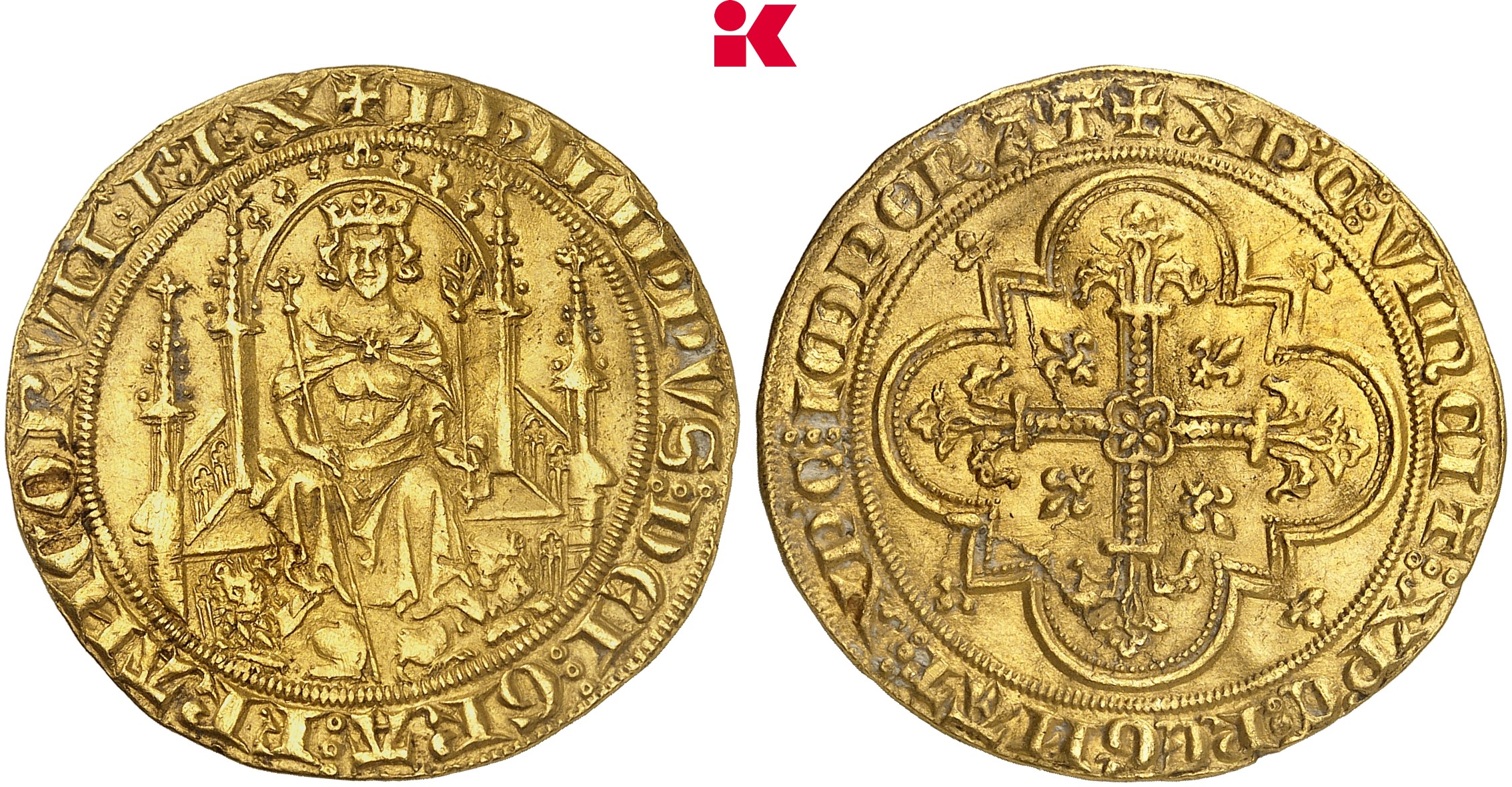 FRANKREICH KÖNIGREICH Philippe VI, 1328-1350. Parisis d'or o. J. (1329).