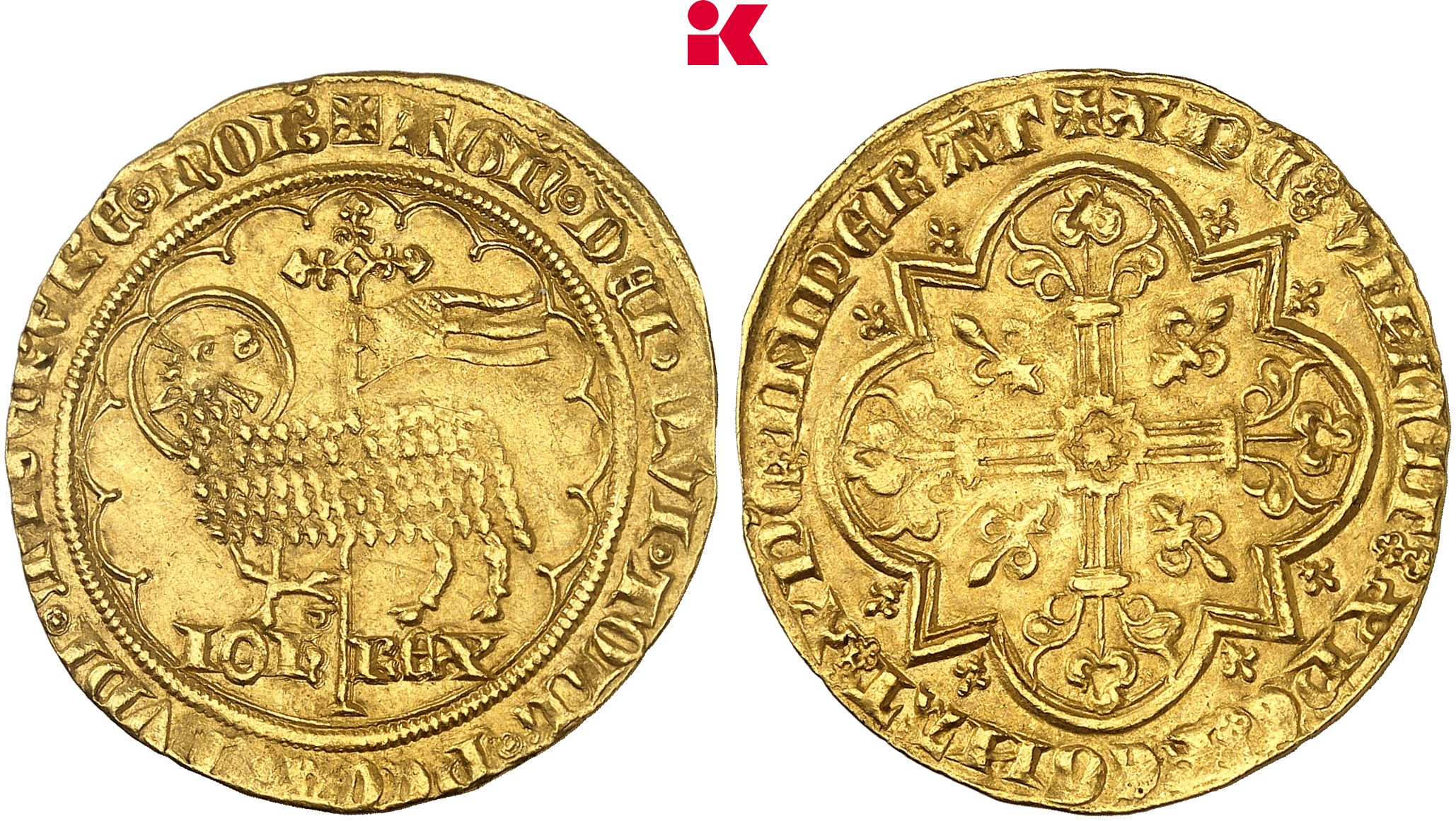 FRANKREICH KÖNIGREICH Jean le Bon, 1350-1364. Mouton d'or o. J. (1355).