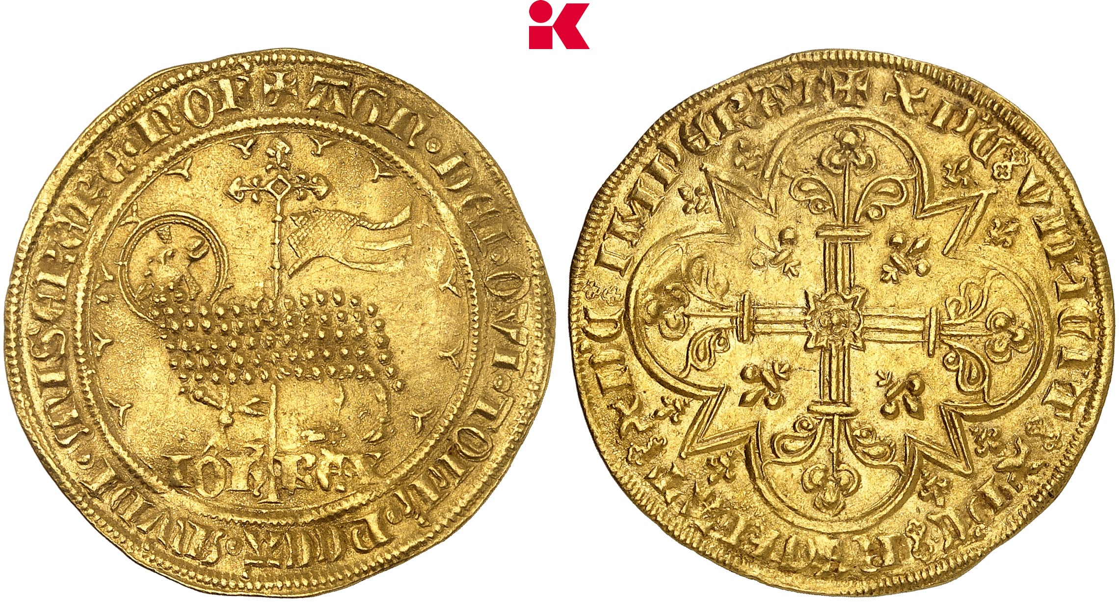 FRANKREICH KÖNIGREICH Jean le Bon, 1350-1364. Mouton d'or o. J. (1355).