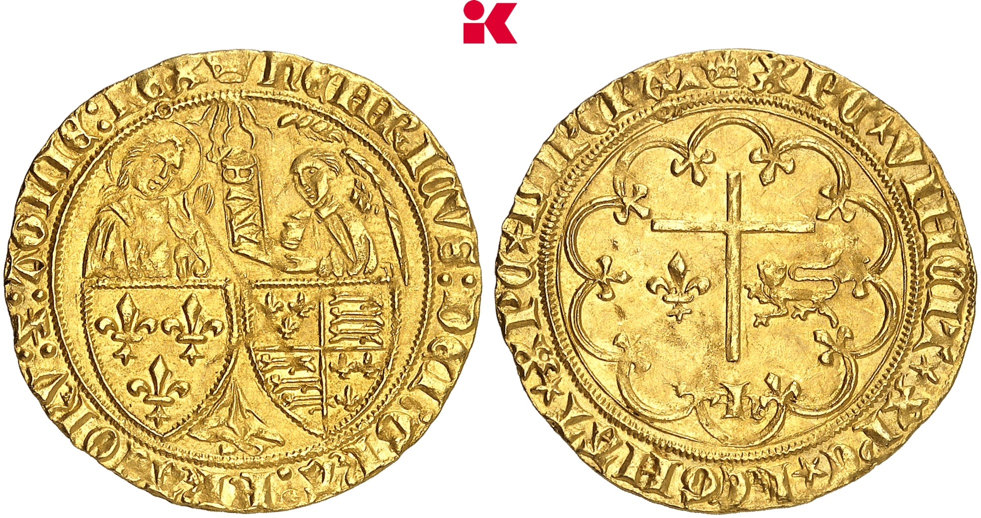 FRANKREICH KÖNIGREICH Henri VI d'Angleterre, 1422-1453. Salut d'or o. J. (1423), 2. Emission, Paris.