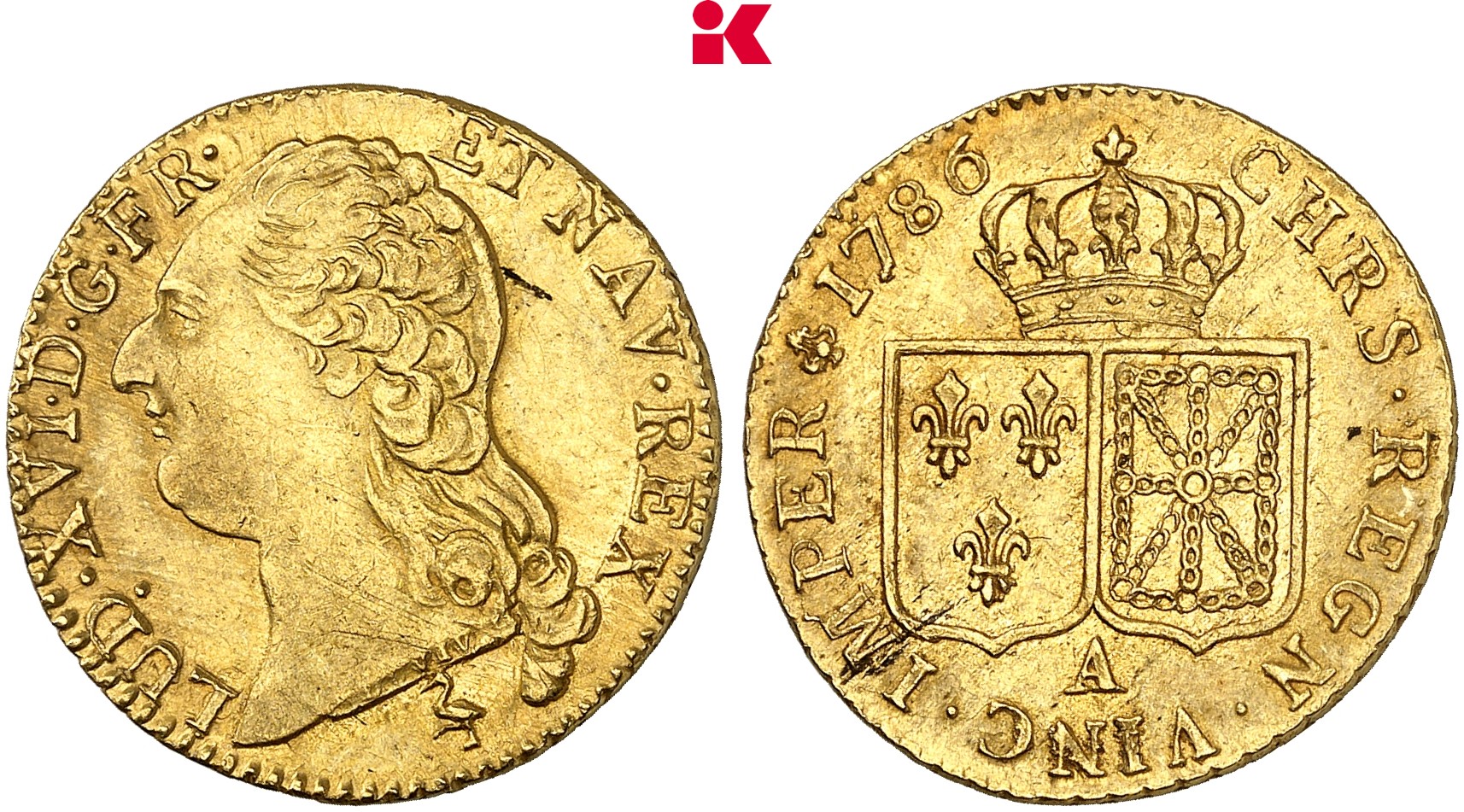 FRANKREICH KÖNIGREICH Louis XVI, 1774-1793. Louis d'or à la tête nue 1786 A, Paris.