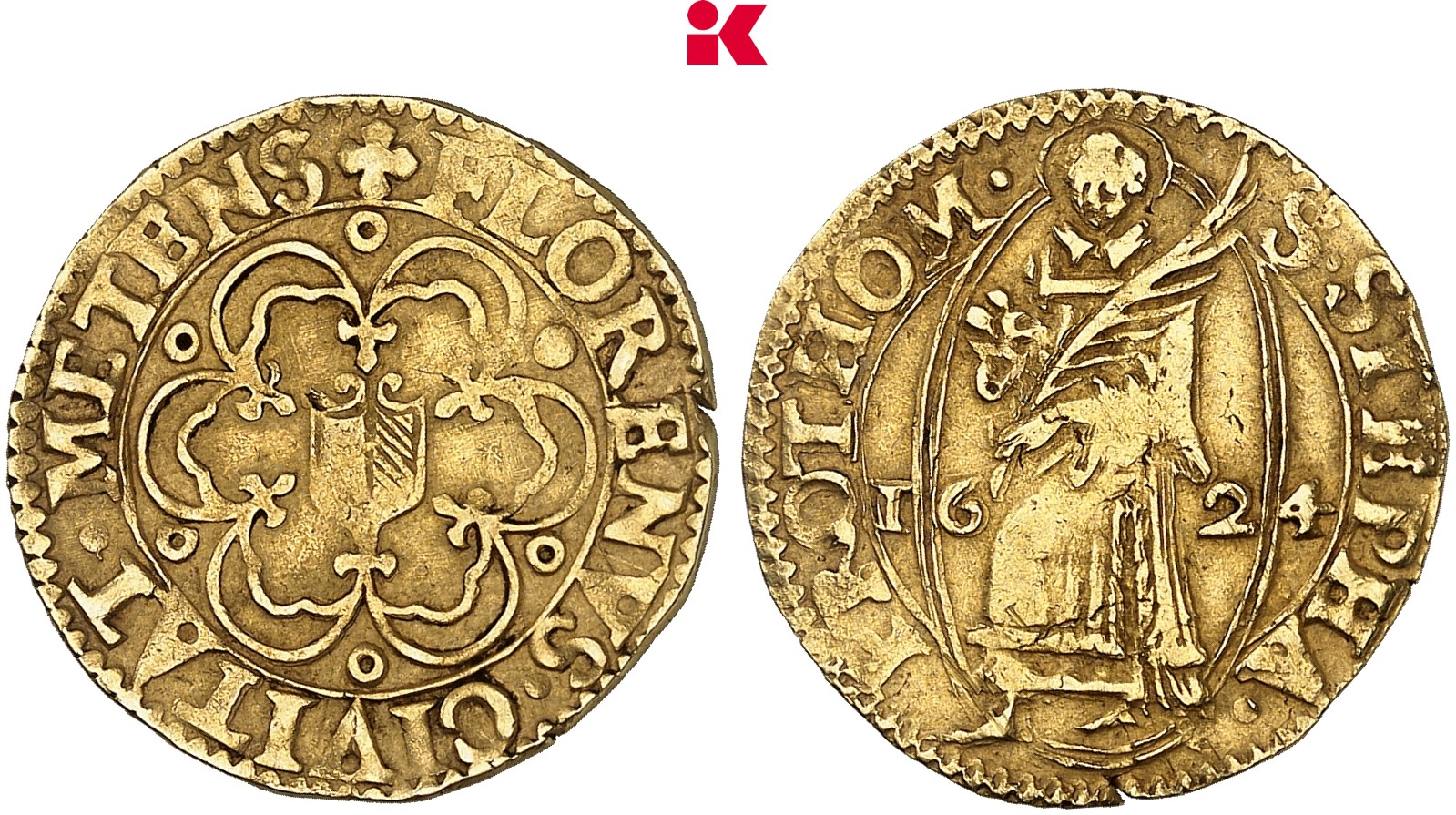FRANKREICH/LOTHRINGEN METZ Goldgulden 1624.