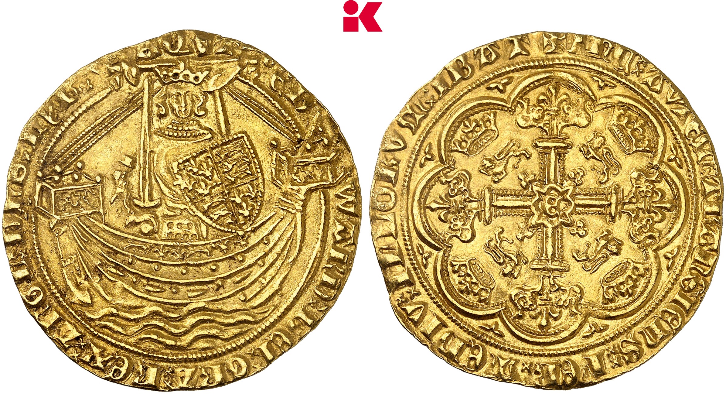 GROSSBRITANNIEN / IRLAND ENGLAND Edward III, 1327-1377. Noble o. J. (1361-1369), London.