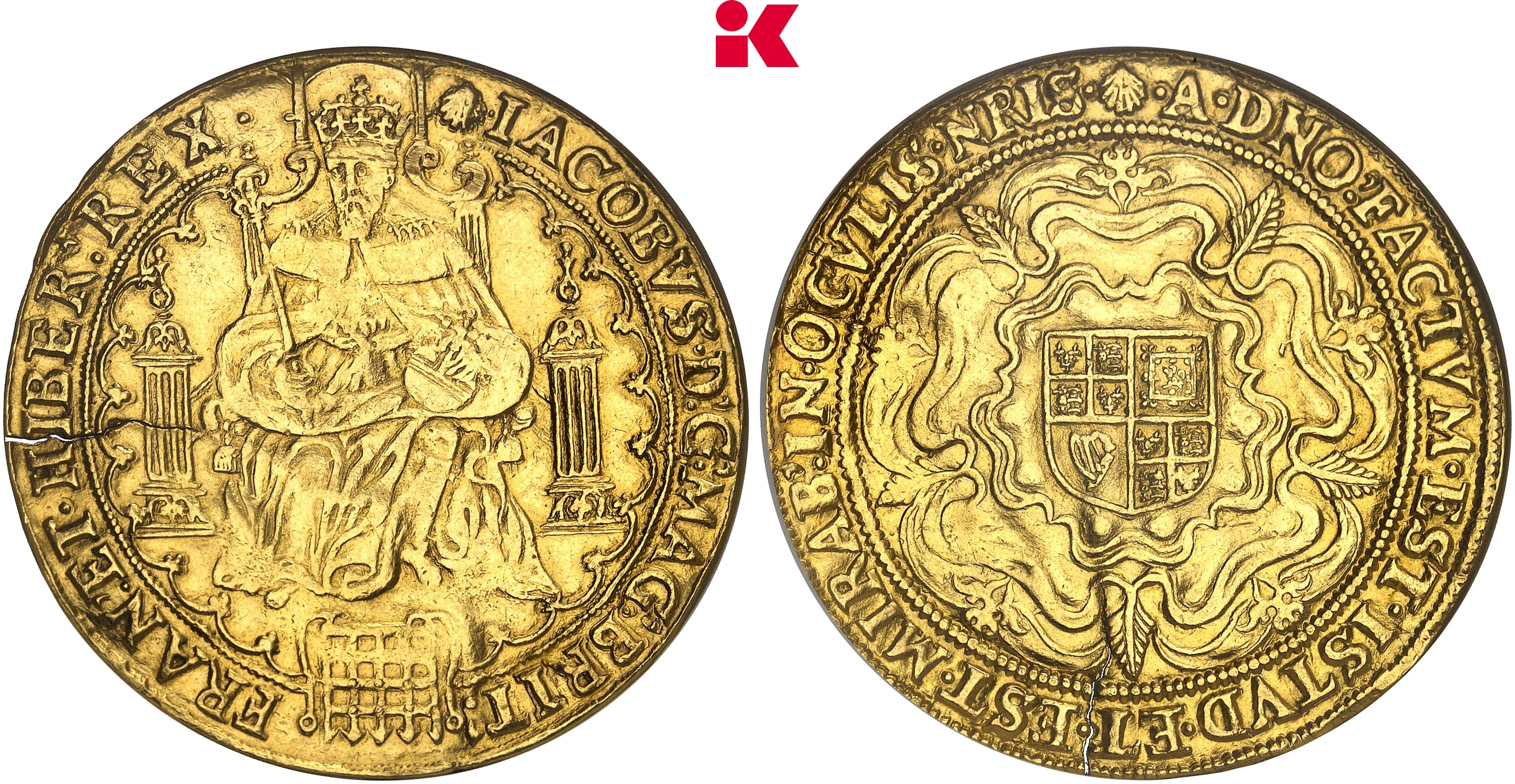 GROSSBRITANNIEN / IRLAND ENGLAND James I, 1603-1625. Rose Ryal o. J. (1605-1606), London.