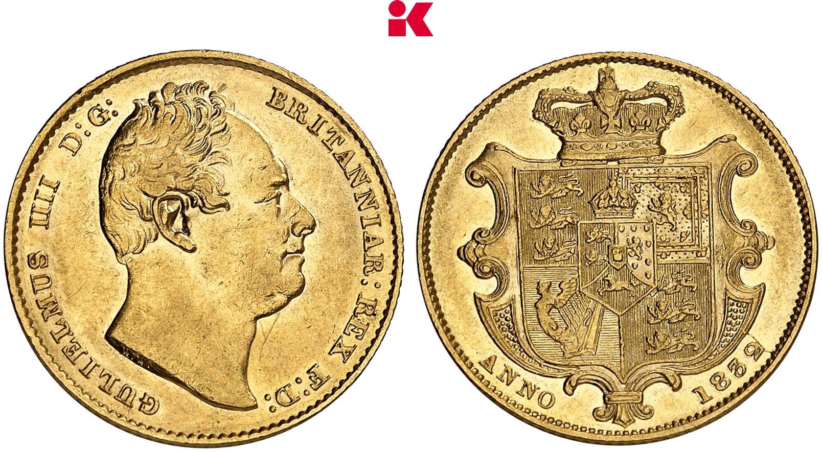 GROSSBRITANNIEN / IRLAND ENGLAND William IV, 1830-1837. Sovereign 1832, London.