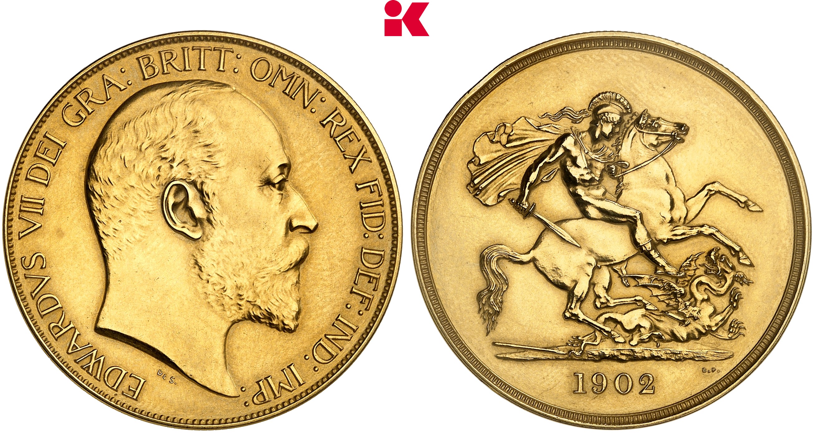 GROSSBRITANNIEN / IRLAND ENGLAND Edward VII, 1901-1910. 5 Pounds 1902, London.