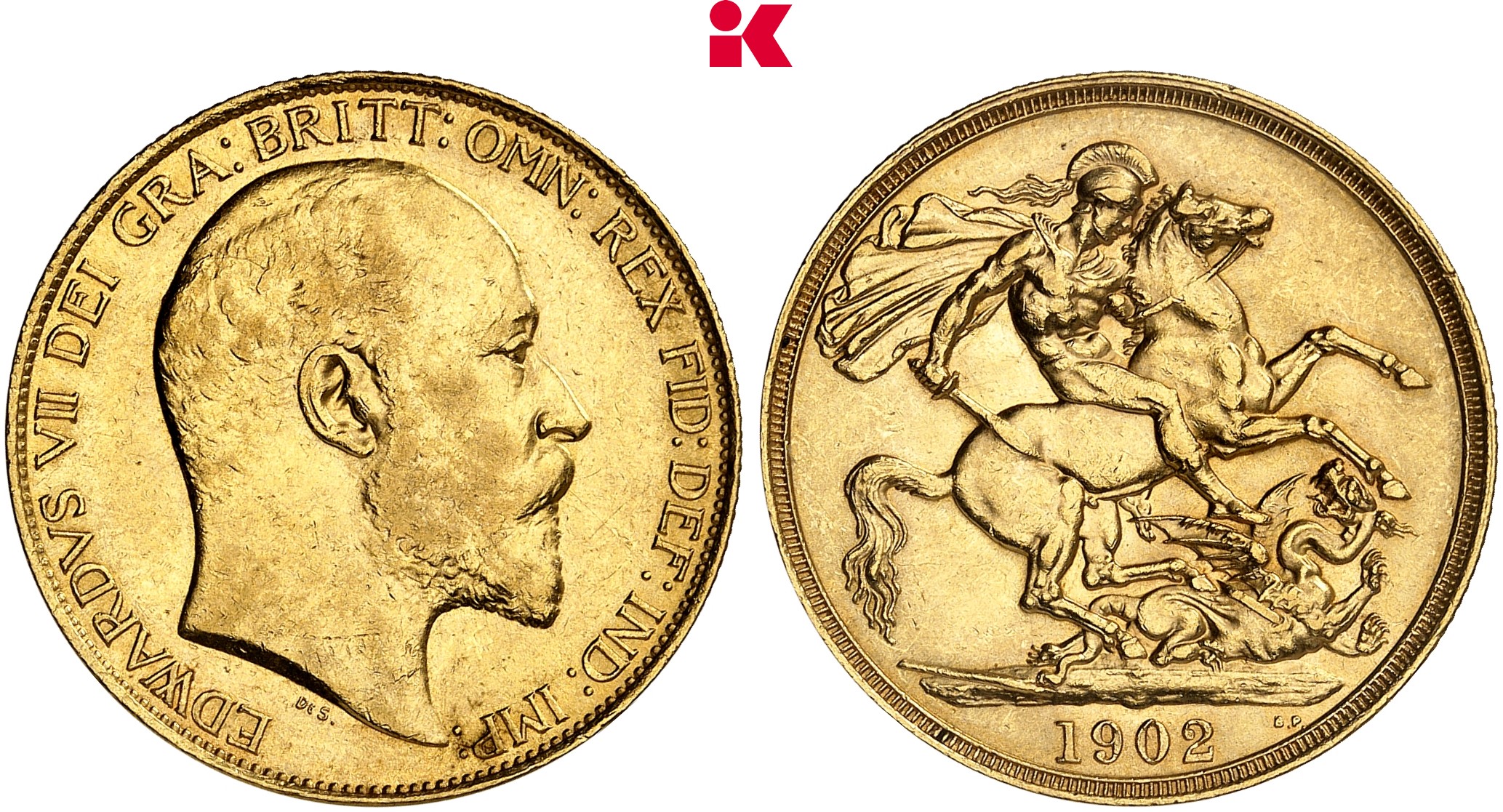 GROSSBRITANNIEN / IRLAND ENGLAND Edward VII, 1901-1910. 2 Pounds 1902, London.