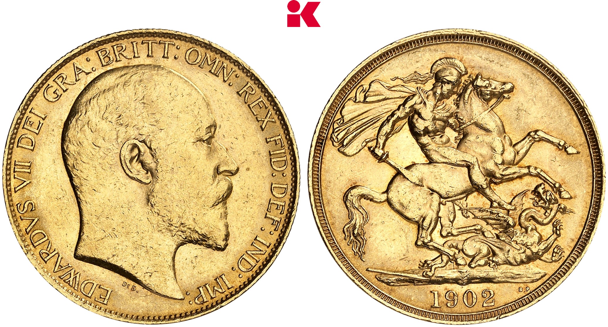 GROSSBRITANNIEN / IRLAND ENGLAND Edward VII, 1901-1910. 2 Pounds 1902, London.