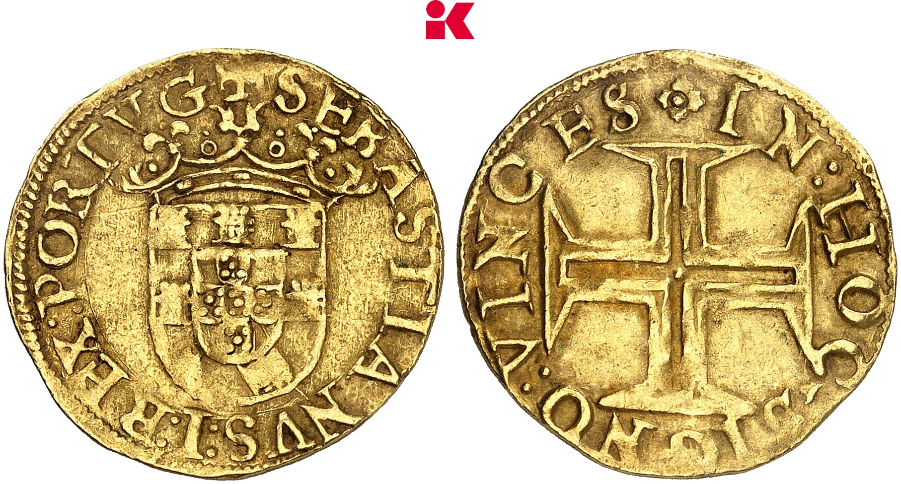 PORTUGAL KÖNIGREICH Sebastian, 1557-1578. 500 Reis (Cruzado) o. J., Lissabon.