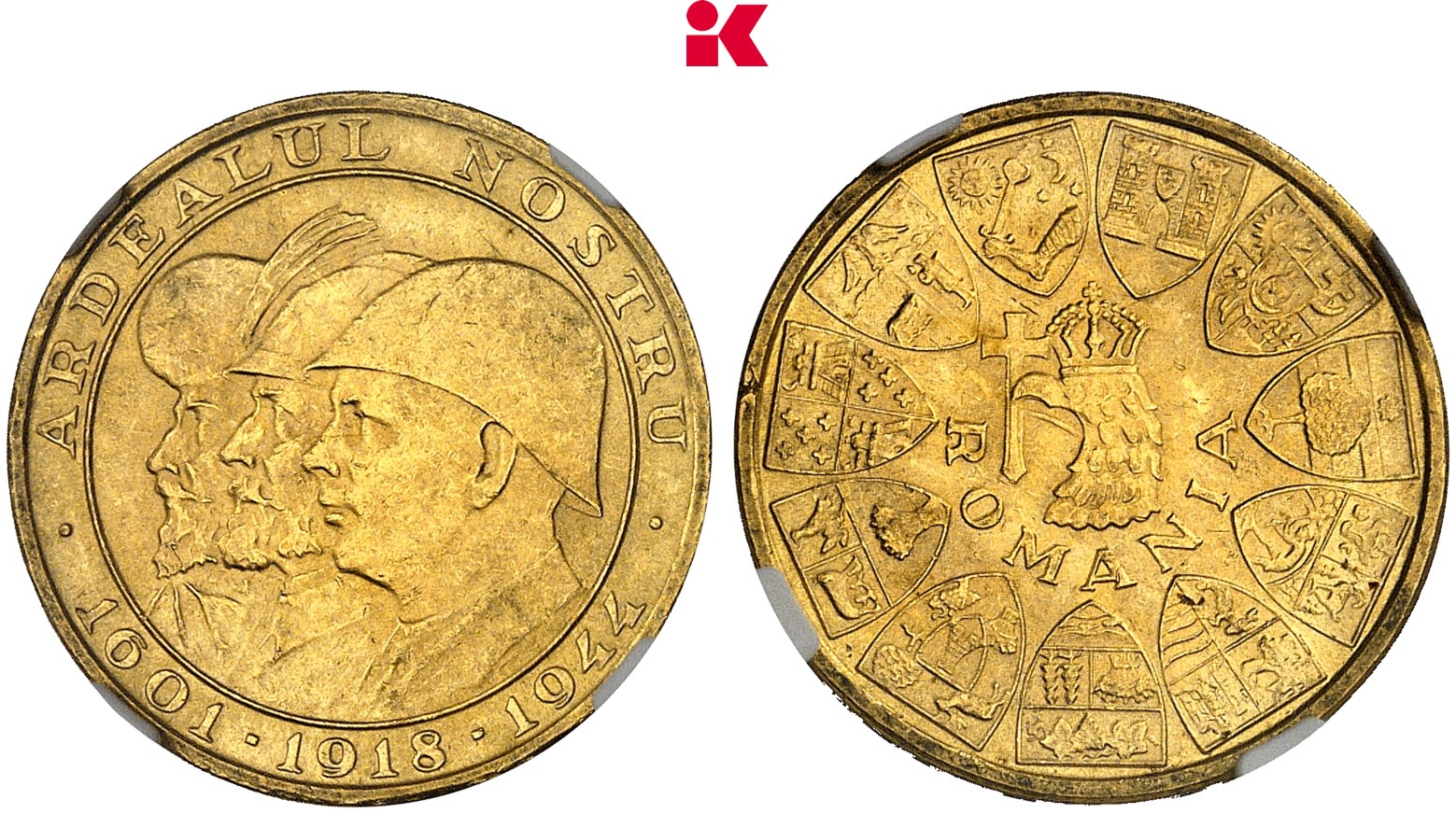 RUMÄNIEN KÖNIGREICH Michael I. (2. Regierung), 1940-1947. 20 Lei 1944, Bukarest,