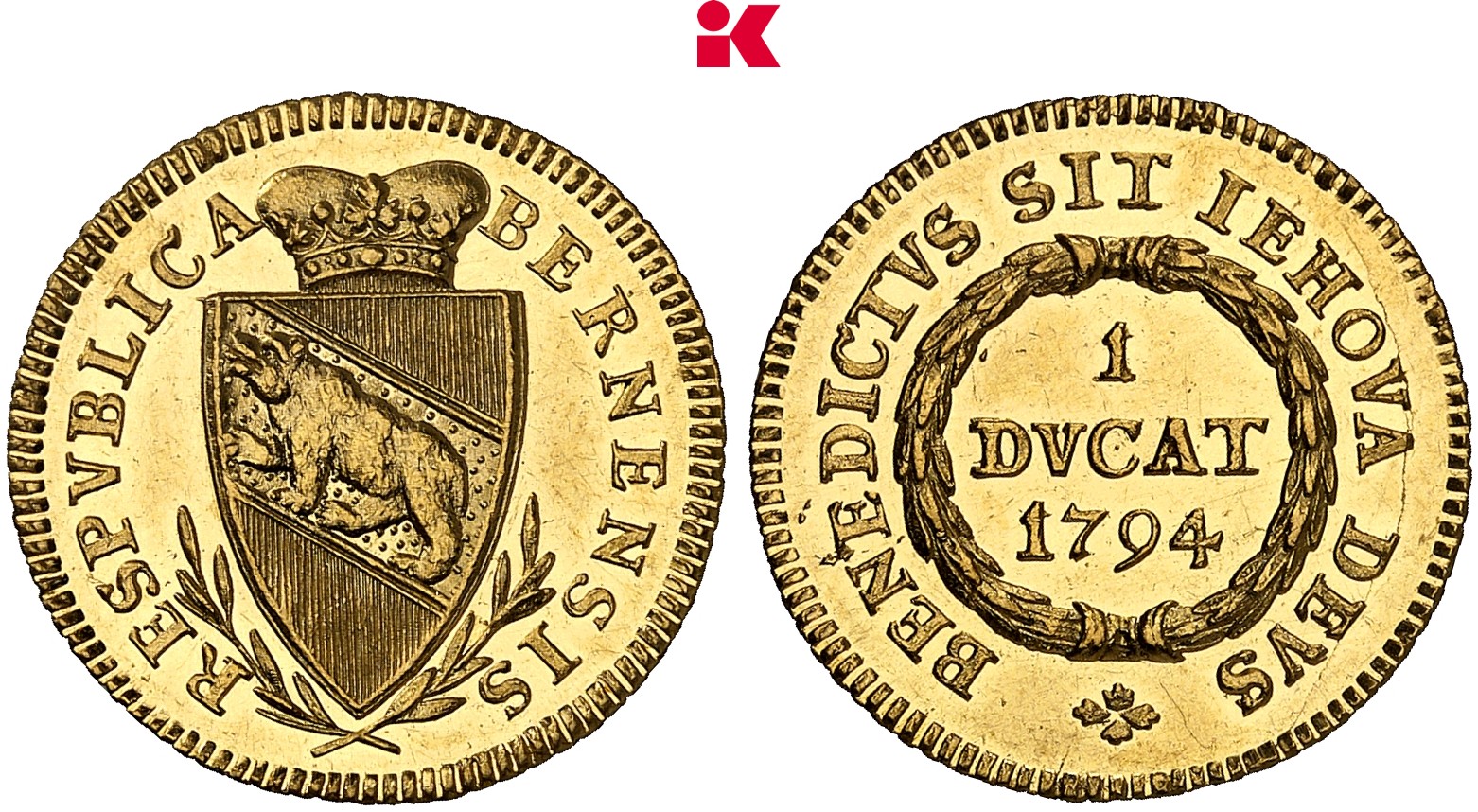 SCHWEIZ BERN Stadt. Dukat 1794.
