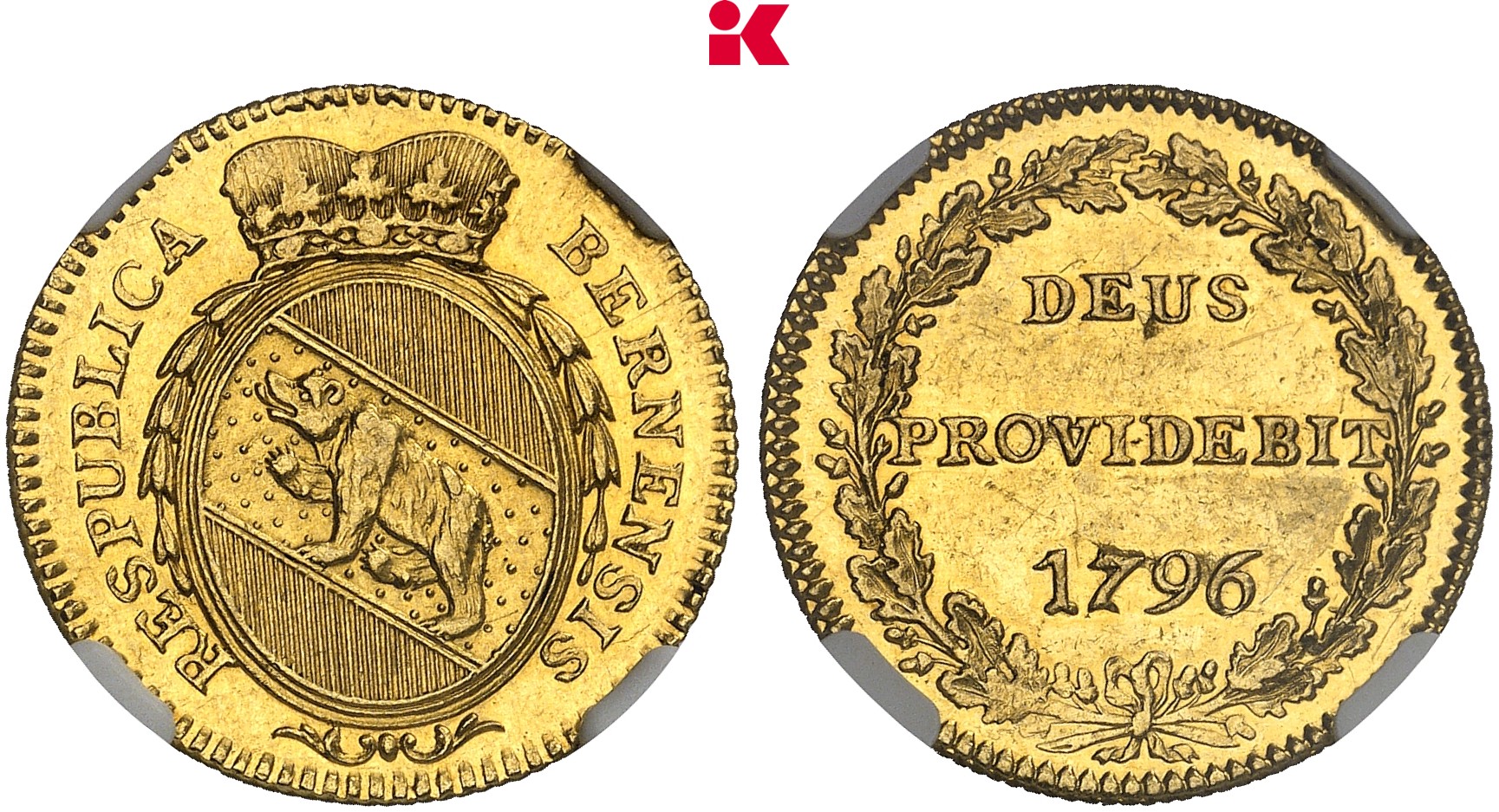 SCHWEIZ BERN Stadt. Duplone 1796.