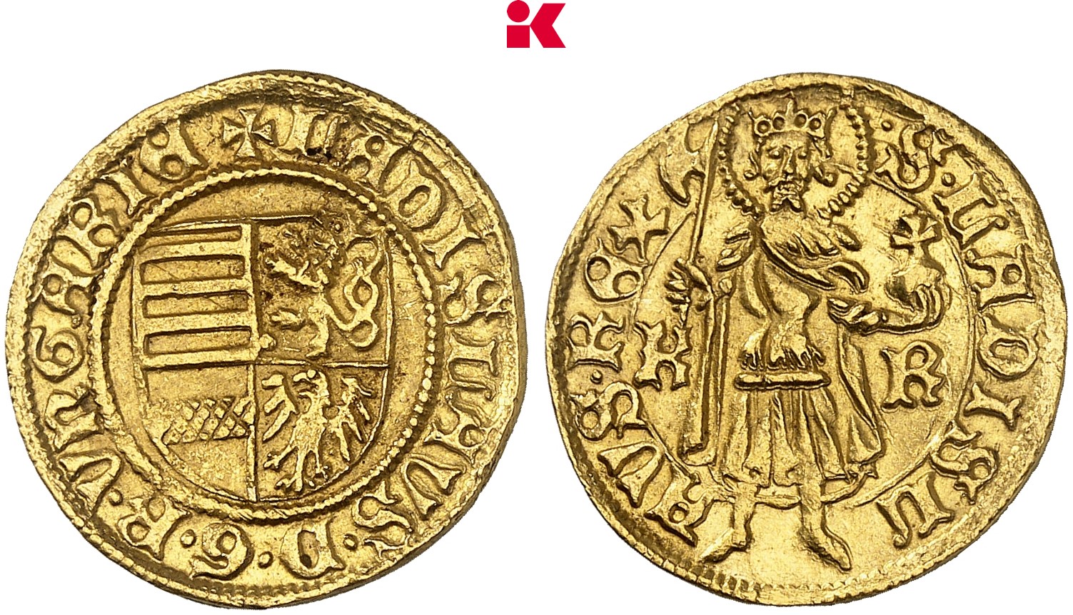 UNGARN Ladislaus V., 1453-1457. Goldgulden o. J. (1455), Kremnitz.