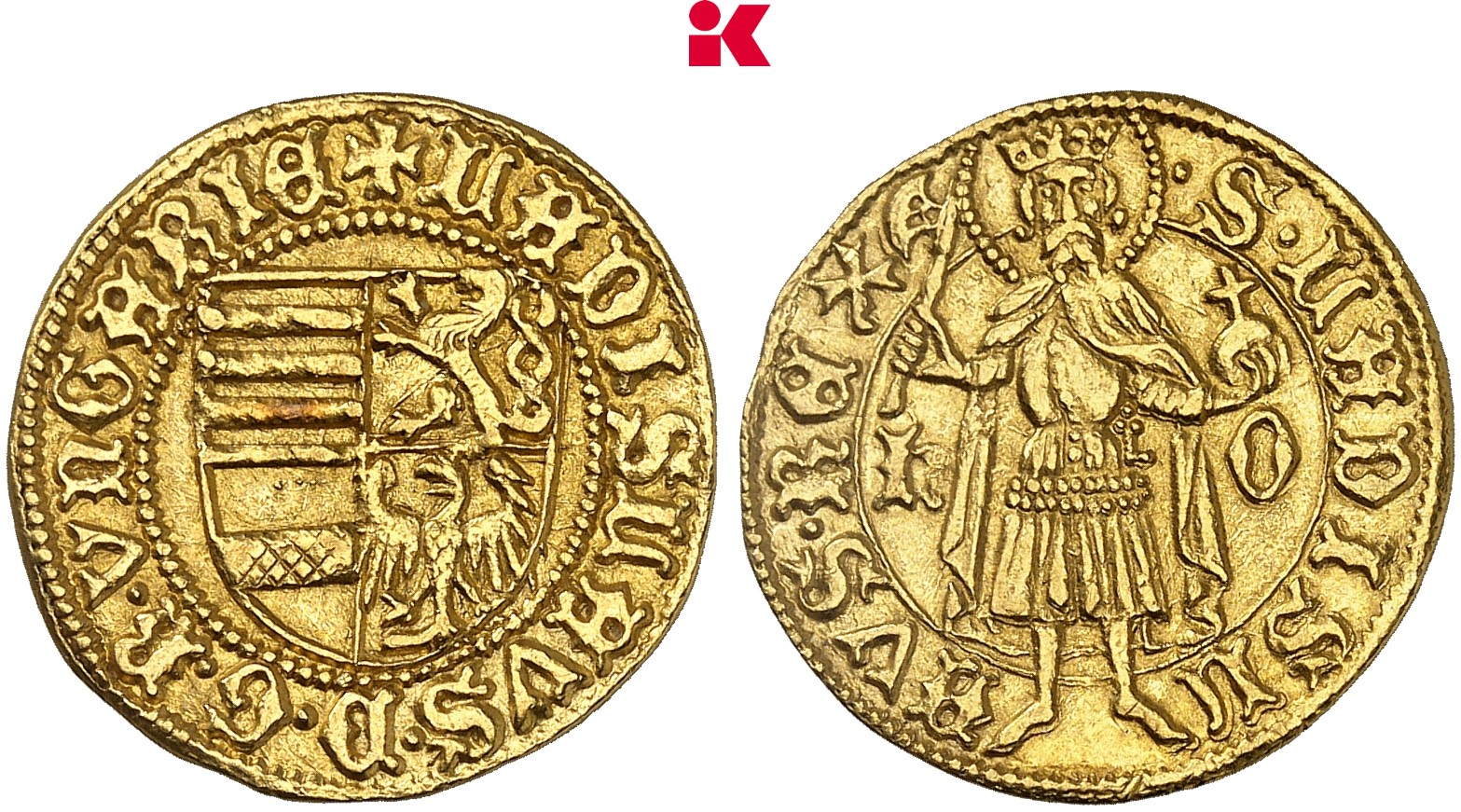 UNGARN Ladislaus V., 1453-1457. Goldgulden o. J. (1457), Hermannstadt.