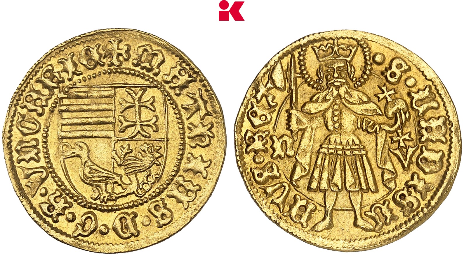 UNGARN Matthias Corvinus, 1458-1490. Goldgulden o. J. (1458-1466), Nagybánya.