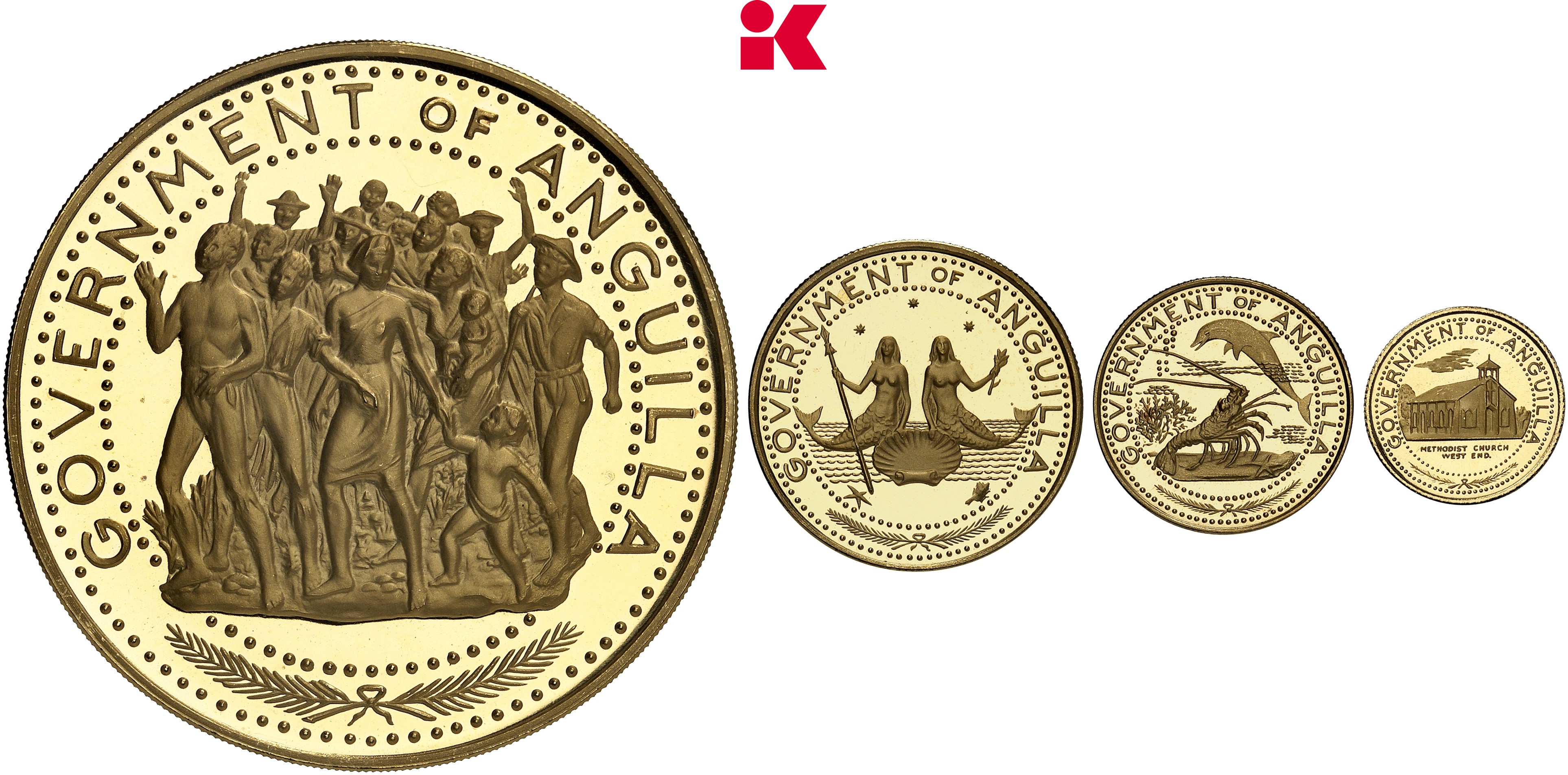 ANGUILLA Republik, 1967-1969. Proof Set 1969,