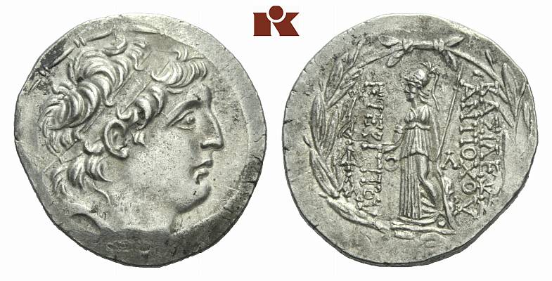 SYRIA Antiochos VII., 138-129 v. Chr. AR-Tetradrachme, Antiochia;