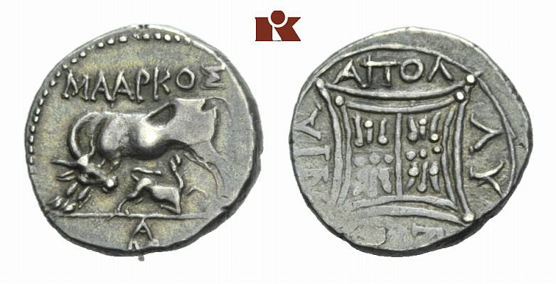 ILLYRICUM APOLLONIA. AR-Victoriat, 229/100 v. Chr.;