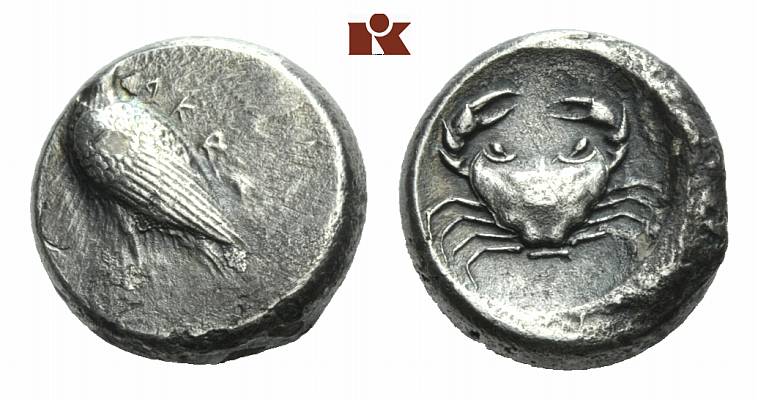 SICILIA AKRAGAS. AR-Didrachme, 490/483 v. Chr.;
