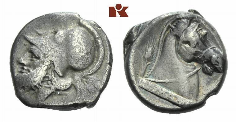 MÜNZEN DER RÖMISCHEN REPUBLIK AR-Didrachme, 280/276 v. Chr., Metapontum,