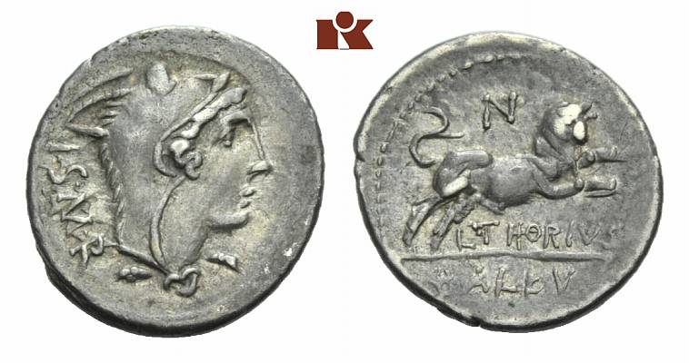 MÜNZEN DER RÖMISCHEN REPUBLIK AR-Denar, 105 v. Chr., Rom,