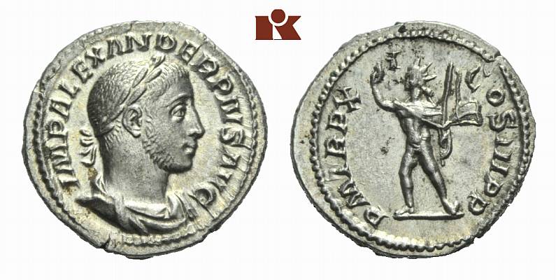 MÜNZEN DER RÖMISCHEN KAISERZEIT Severus Alexander, 222-235. AR-Denar, 232, Rom;
