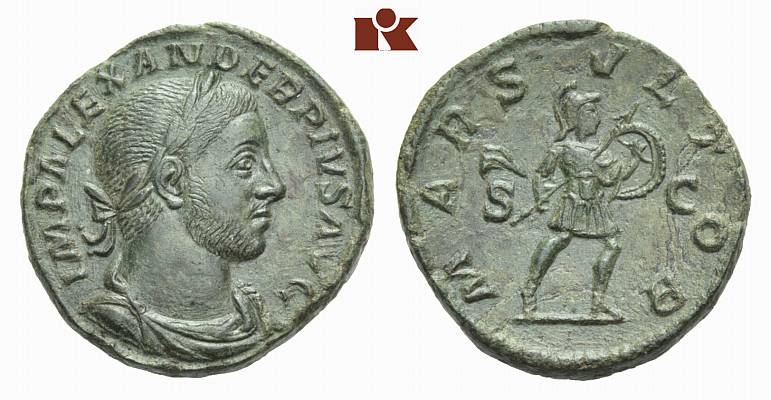 MÜNZEN DER RÖMISCHEN KAISERZEIT Severus Alexander, 222-235. Æ-Sesterz, 231/235, Rom;