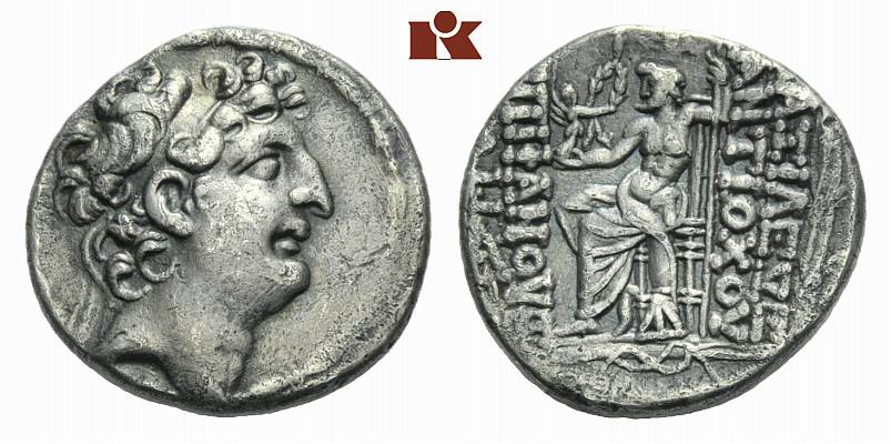 SYRIA Antiochos VIII., 4. Regierung, 108-96 v. Chr. AR-Tetradrachme, Antiochia;
