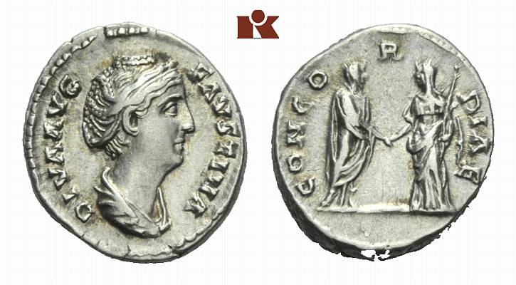 MÜNZEN DER RÖMISCHEN KAISERZEIT Antoninus I. Pius, 138-161 für Diva Faustina mater. AR-Denar, nach 141, Rom;