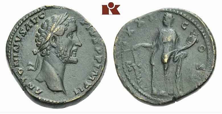 MÜNZEN DER RÖMISCHEN KAISERZEIT Antoninus I. Pius, 138-161. Æ-Sesterz, 157/158, Rom;