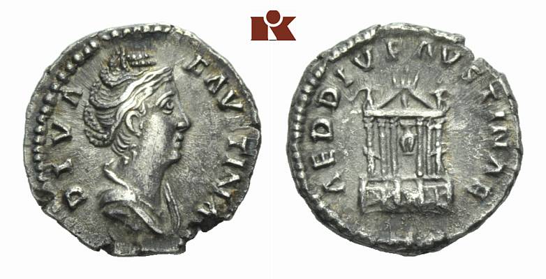 MÜNZEN DER RÖMISCHEN KAISERZEIT Antoninus I. Pius, 138-161 für Diva Faustina mater. AR-Denar, nach 141, Rom;