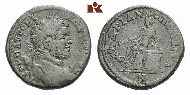 MÜNZEN DER RÖMISCHEN KAISERZEIT Antoninus III. Caracalla, 198-217. Æs, Hadrianopolis (Thracia);