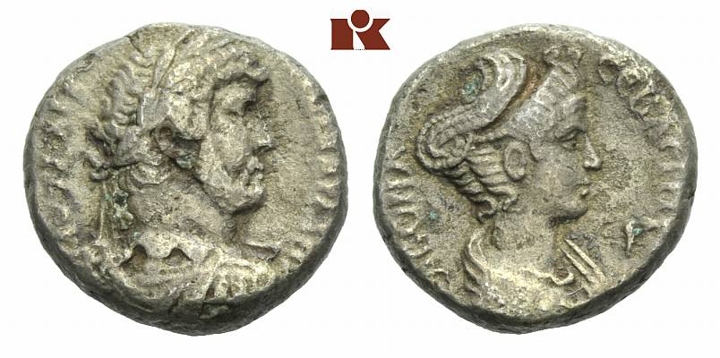 MÜNZEN DER RÖMISCHEN KAISERZEIT Hadrianus, 117-138 und Sabina. B-Tetradrachme, Jahr 17 (= 132/133), Alexandria (Aegyptus);