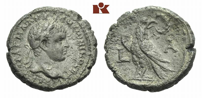MÜNZEN DER RÖMISCHEN KAISERZEIT Antoninus IV. Elagabal, 218-222. B-Tetradrachme, Jahr 1 (= 218), Alexandria (Aegyptus);