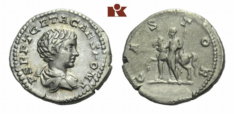 MÜNZEN DER RÖMISCHEN KAISERZEIT Septimius Severus, 193-211 für Geta. AR-Denar, 199/204, Rom;