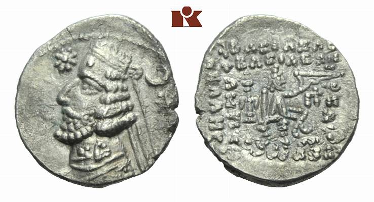 PARTHIA Orodes II., 57-38 v. Chr. AR-Drachme, Rhagae;
