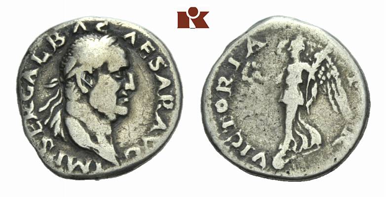 MÜNZEN DER RÖMISCHEN KAISERZEIT Galba, 68-69. AR-Denar, Rom;