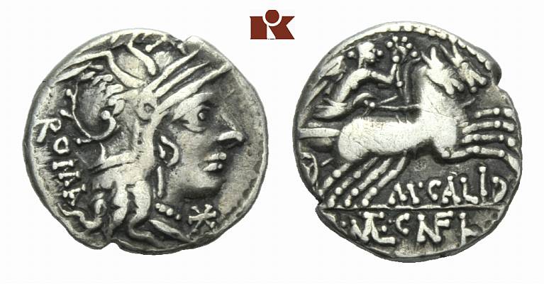 MÜNZEN DER RÖMISCHEN REPUBLIK AR-Denar, 117/116 v. Chr., Rom,